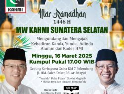 MW KAHMI Sumsel Gelar Buka Puasa dan Tarawih Berjamaah pada 16 Maret 2025
